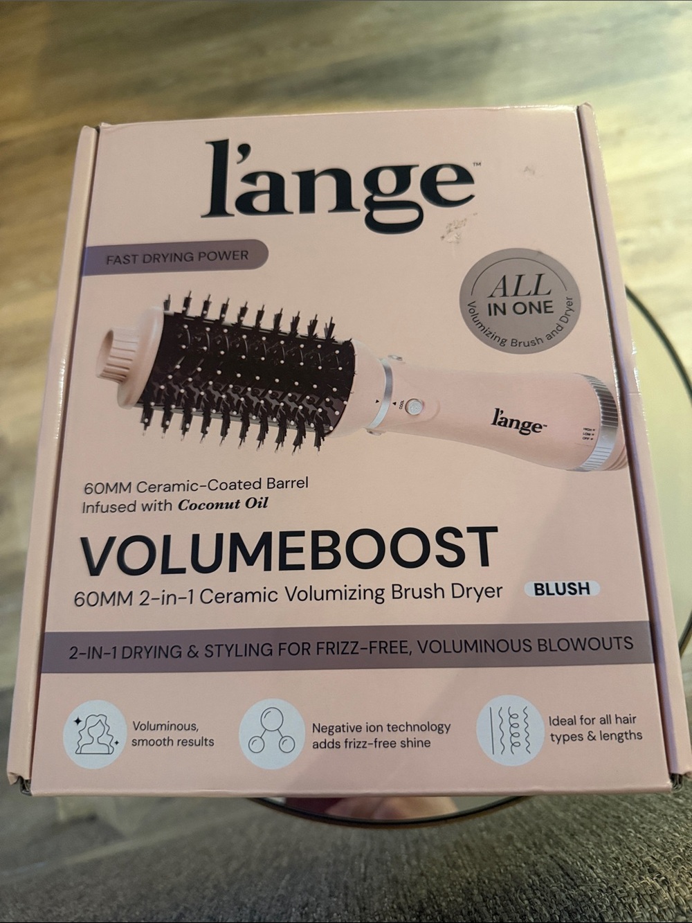 Lange VolumeBoost 60mm Ceramic Volumizing Brush Dryer - Blush